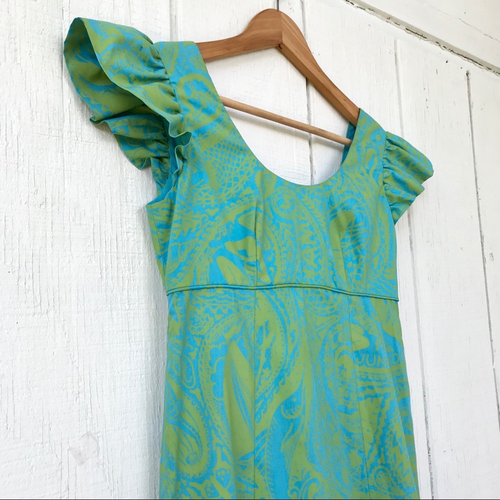 vintage 1960s empire waist maxi dress - Picture 4 of 7